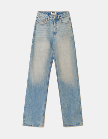 Light Blue High Waist Straight Leg Jeans | TALLY WEiJL