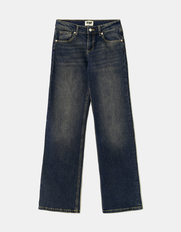Jeans a Gamba Dritta a Vita Bassa Blu | TALLY WEiJL