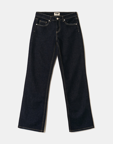 Blaue Low-Waist-Jeans mit geradem Bein | TALLY WEiJL