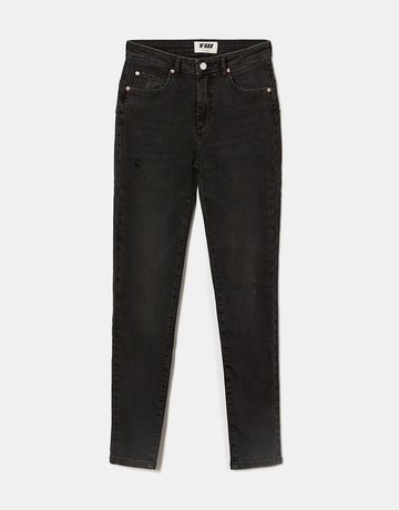 Black Mid Waist Skinny Push Up Jeans | TALLY WEiJL