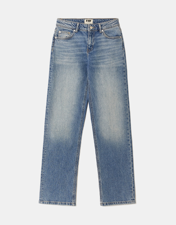 Jean Wide Leg Taille Mi-Haute Bleu | TALLY WEiJL