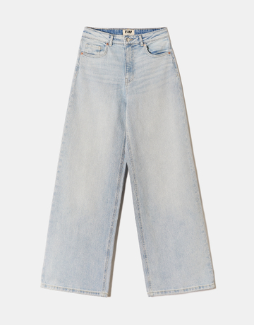 Hellblaue High Waist Wide Leg Jeans | TALLY WEiJL