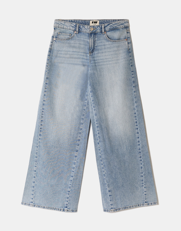Jean Wide Leg Taille Mi-Haute Bleu | TALLY WEiJL