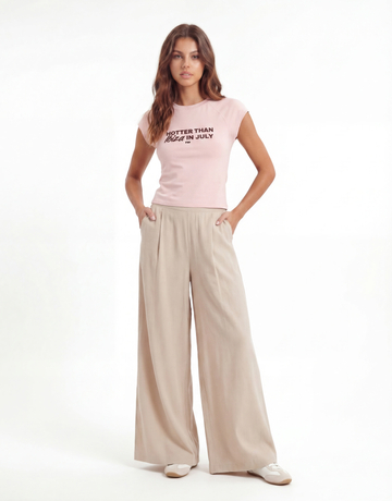 Pantalone wide leg beige | TALLY WEiJL
