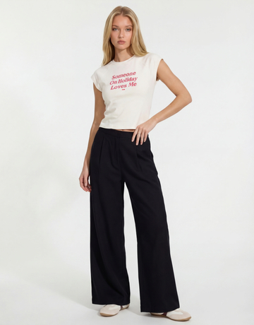 Pantalon Large Noir | TALLY WEiJL