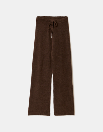 Brown Flare Knitted Trousers | TALLY WEiJL