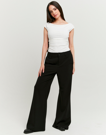 Black Wide Leg Trousers | TALLY WEiJL