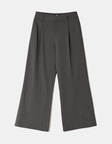 Grey Straight Leg Trousers | TALLY WEiJL