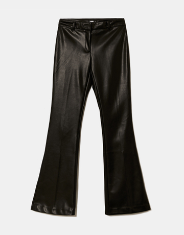 Black Mid Waist Flare Trousers | TALLY WEiJL