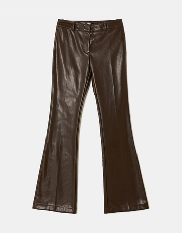 Brown Mid Waist Flare Trouser | TALLY WEiJL