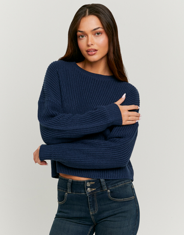 Blue Knitted Jumper | TALLY WEiJL