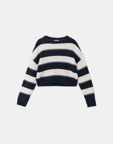 Blue Striped Knitted Jumper | TALLY WEiJL
