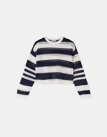 Weißer Gestreifter Pullover | TALLY WEiJL