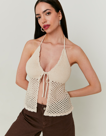White Crochet Top | TALLY WEiJL