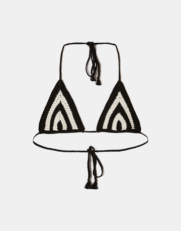 Bikini Top in Maglia Pointelle a Righe | TALLY WEiJL