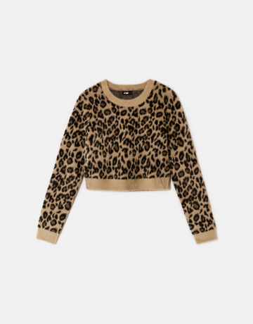 Strickpullover mit Leopardenmuster | TALLY WEiJL