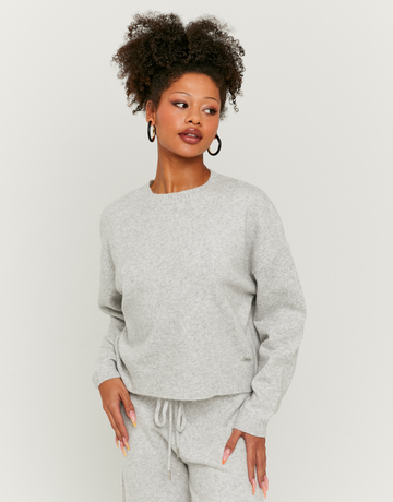 Grey Knitted Jumper | TALLY WEiJL