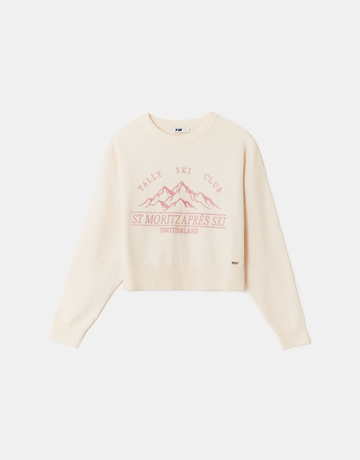 Maglione Bianco Ricamato in Maglia | TALLY WEiJL