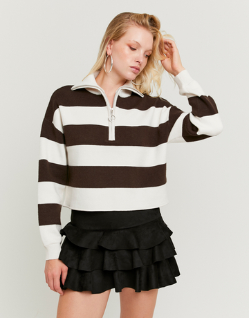 Weisses Pullover mit Streifen | TALLY WEiJL