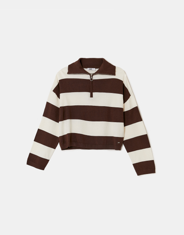 Brown Striped Jumper | TALLY WEiJL