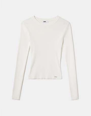 Pull Blanc en Maille | TALLY WEiJL