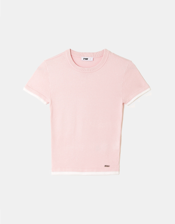 Rosa Kurzes T-Shirt | TALLY WEiJL