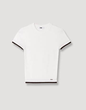 Weißes Kurzes T-Shirt | TALLY WEiJL
