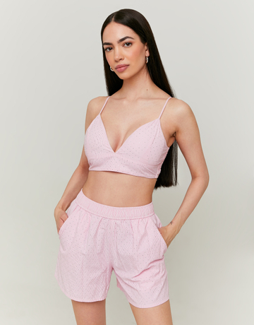 Striped Woven Shorts with Strass | TALLY WEiJL