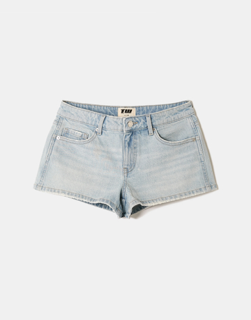 Blaue Low Waist Denim Shorts | TALLY WEiJL