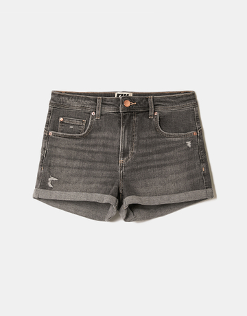 Grey Mid Waist Push-up Shorts | TALLY WEiJL