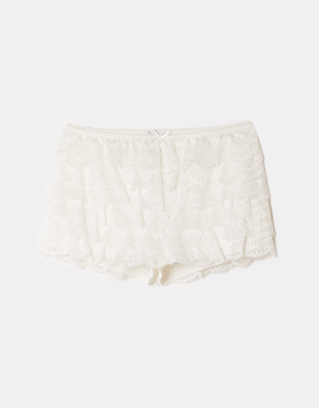 White Lace Mini Shorts | TALLY WEiJL