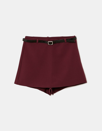 Burgundy Skort With Belt | TALLY WEiJL