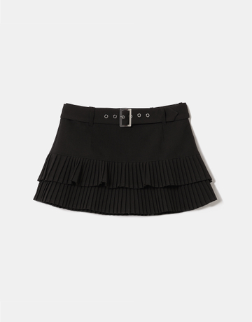 Schwarzer Plissee Mini Skort | TALLY WEiJL
