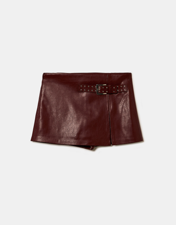 Burgundy Skort with Belt | TALLY WEiJL