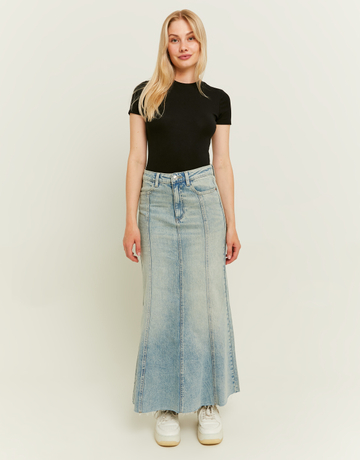 Light Wash Long Denim Skirt | TALLY WEiJL