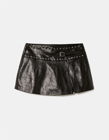 Black Rhinestone Mini Skort | TALLY WEiJL