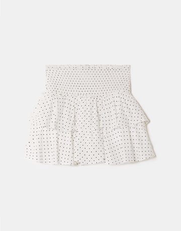 White Polka Dot Mini Skirt | TALLY WEiJL