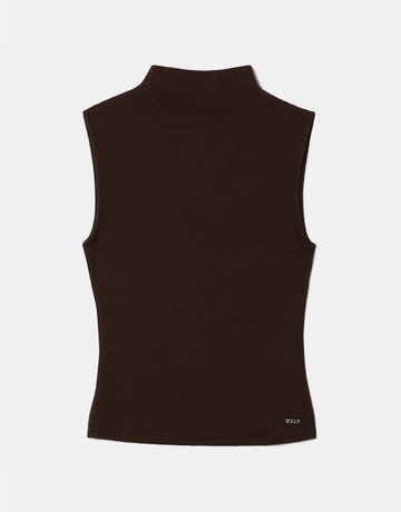 Brown Basic Top | TALLY WEiJL