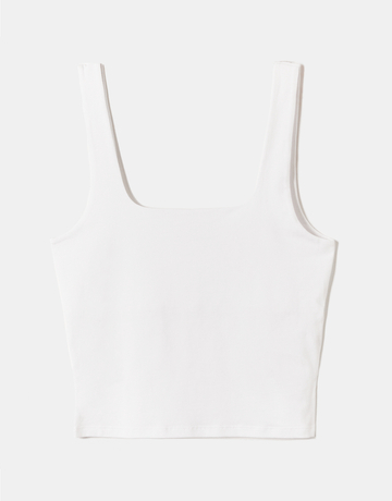 Weißes Basic Träger Top | TALLY WEiJL