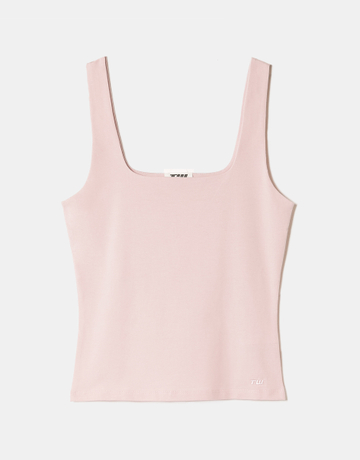 Pink Basic Tank Top | TALLY WEiJL