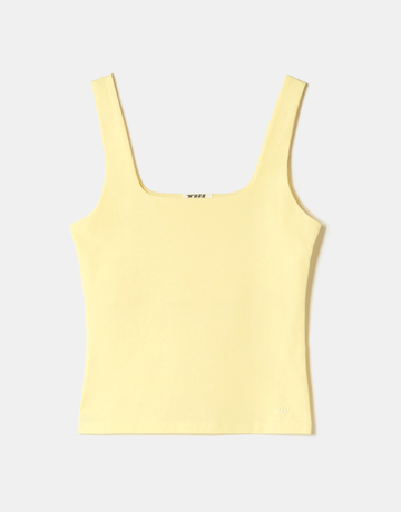 Yellow Basic Tank Top | TALLY WEiJL