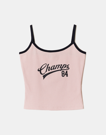 Rosa Crop Top Mit Print | TALLY WEiJL