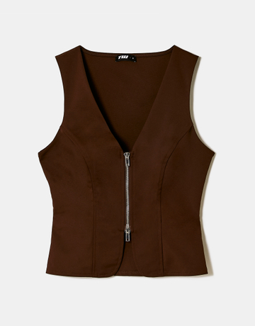 Brown Cropped Top | TALLY WEiJL