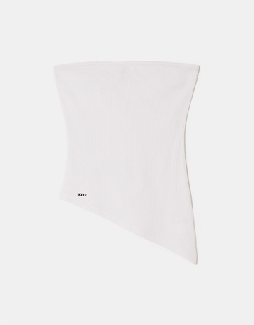 Weißes Asymmetrisches Bandeau-Top | TALLY WEiJL