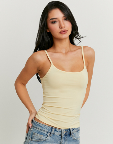 Yellow Basic Tank Top | TALLY WEiJL