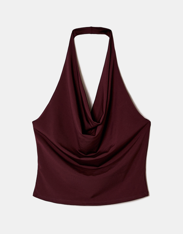 Burgundy Halter Top | TALLY WEiJL