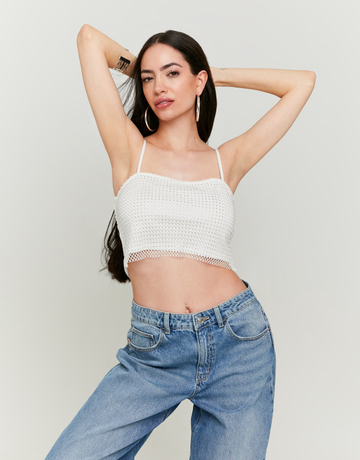 Top Λευκό με Strass | TALLY WEiJL