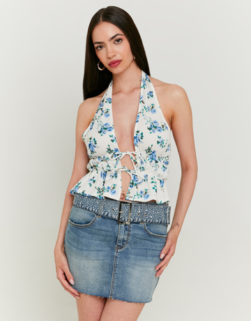 Top halter a Fiori con fiocchi | TALLY WEiJL