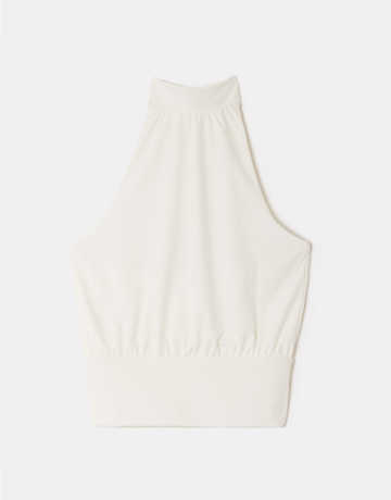 White Choker Neck Top | TALLY WEiJL