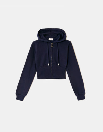 Blue Zip Up Hoodie | TALLY WEiJL